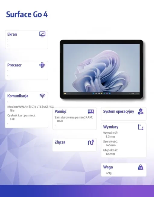 Microsoft Surface Go 4 N200/8GB/64GB Platinium XGT-00004 - Image 4