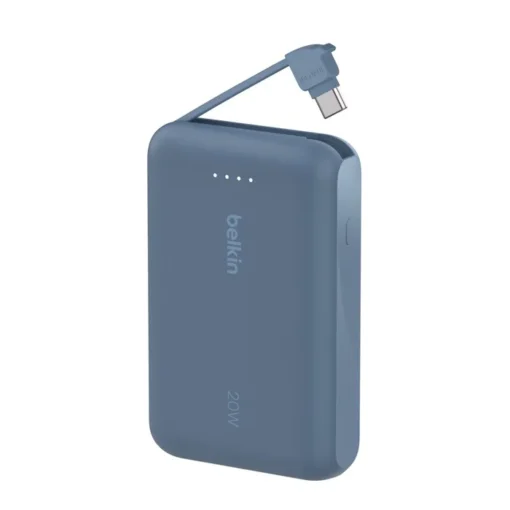 Belkin външна батерия BoostCharge 10k mAh 20w integrated кабел-C, port-C, blue - Image 4