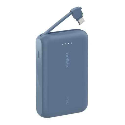 Belkin външна батерия BoostCharge 10k mAh 20w integrated кабел-C, port-C, blue - Image 5