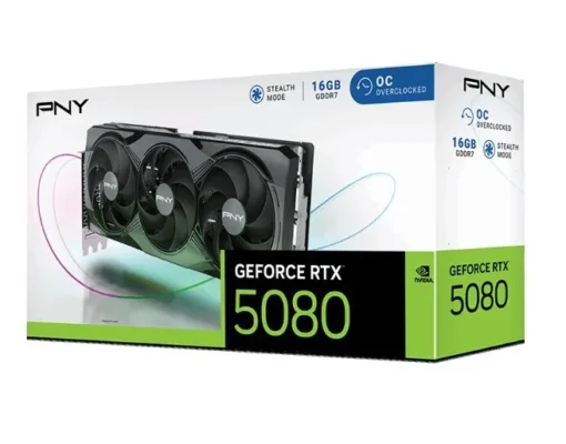 PNY видео карта GeForce RTX5080 OC 3F 16GB 256-bit 960GB/s - Image 2