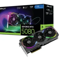 PNY видео карта GeForce RTX 5080 OC ARGB 3F 16GB 256-bit 960GB/s