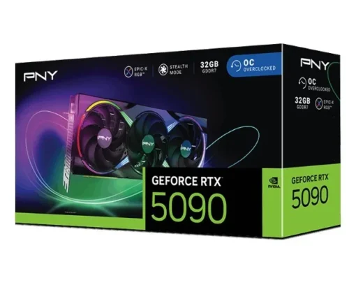 PNY видео карта GeForce RTX5090 OC ARGB 3F 32GB 512-bit 1792GB/s - Image 2