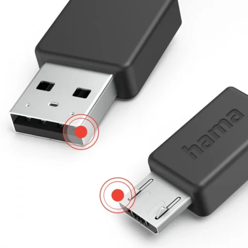 Hama charging calbe USB-A micro USB 1m black - Image 2