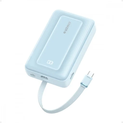 Anker външна батерия ZOLO 20000mAh 30W built-in USB-C кабел, blue - Image 3