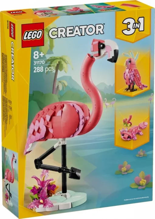 LEGO Klocki Creator 31170 Dzikie zwierzęta: różowy flaming