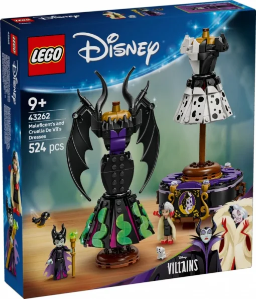 LEGO Klocki Disney 43262 Suknie Diaboliny i Cruelli De Mon