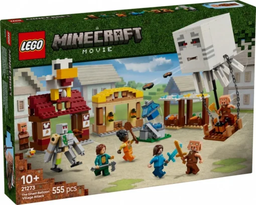 LEGO Klocki Minecraft 21273 Atak balonowego Ghasta na wioskę