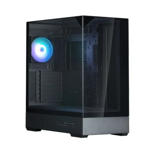 Zalman кутия за компютър P40 Prism Mid-Tower Tempeчервен Glass черен