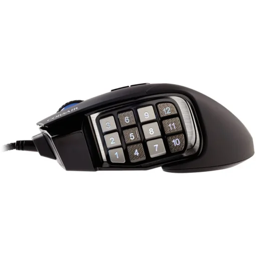 Геймърска мишка Corsair SCIMITAR RGB ELITE, MOBA/MMO Gaming Mouse, Black, Backlit RGB LED, 18000 DPI, Optical (EU version) - Image 7