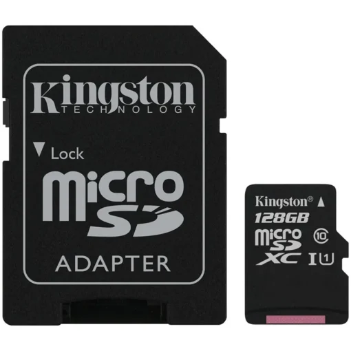 Карта памет Kingston 128GB micSDXC Canvas Select Plus 100R A1 C10 Card + ADP