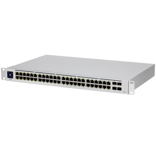 Kомутатор Ubiquiti USW-48-PoE Layer 2 PoE switch 32 x GbE PoE+ 16 x GbE ports 4 x 1G SFP ports 195W total PoE Power Fanl