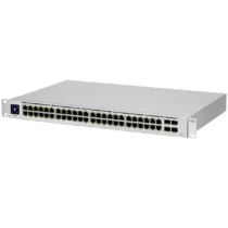 Kомутатор Ubiquiti USW-48-PoE Layer 2 PoE switch 32 x GbE PoE+ 16 x GbE ports 4 x 1G SFP ports 195W total PoE Power Fanl