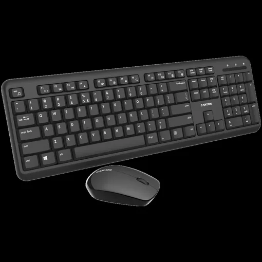 Клавиатура CANYON SET-W20, Wireless combo set,Wireless keyboard with Silent switches,105 keys,BG layout,optical 3D Wireless mice 100DPI black - Image 6