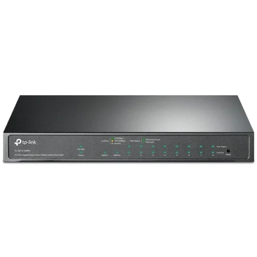 Kомутатор TP-Link TL-SG1210MPE 10-Port Gigabit Easy Smart Switch with 8-Port PoE+ 8× Gigabit PoE+ Ports 2x Gigabit Non-P