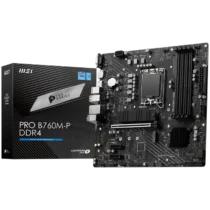 Дънна платка MSI PRO B760M-P DDR4 mATX Socket 1700 Dual Channel DDR4 4800(OC)MHz 1x PCIe x16 slots 2x M.2 slots 1x HDMI