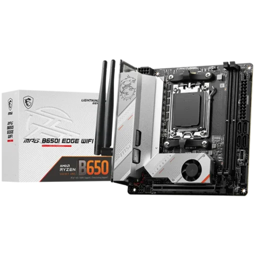 Дънна платка MSI MPG B650I EDGE WIFI m-ITX Socket AM5 Dual Channel DDR5 6600+MHz (OC) 1x PCIe x16 slot 2x M.2 slot 1x HD