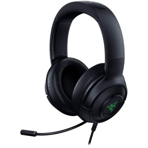 Геймърски слушалки Razer Kraken V3 X USB Gaming Headset HyperClear Cardioid Mic TriForce 40mm Drivers Hybrid fabric and