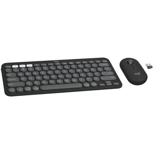 Клавиатура LOGITECH Pebble 2 Bluetooth Keyboard Combo - TONAL GRAPHITE - US INTL