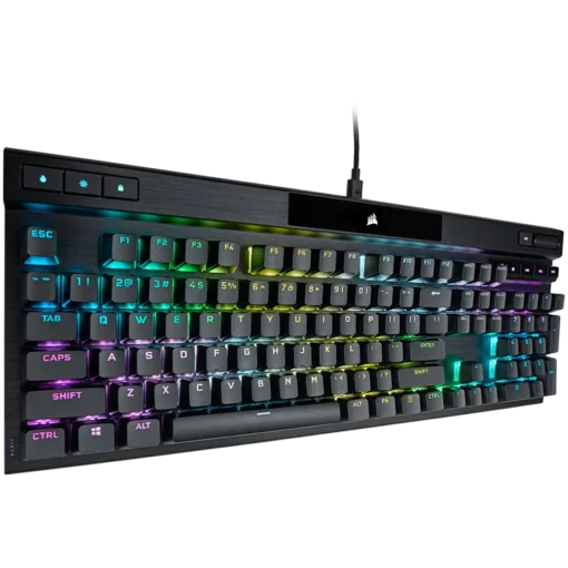 Геймърска клавиатура Corsair K70 RGB PRO Optical-Mechanical Gaming Keyboard, Backlit RGB LED, CORSAIR OPX, Black, Black PBT Keycaps, EAN:0840006660163 - Image 7