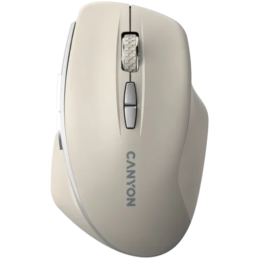 Безжична мишка CANYON mouse MW-21 BlueLED 7buttons Wireless Cosmic Latte