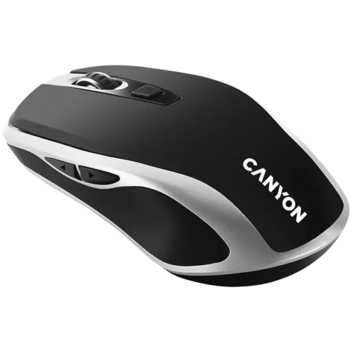 Безжична мишка CANYON mouse MW-19 EU Wireless Charge Black Silver - Image 2