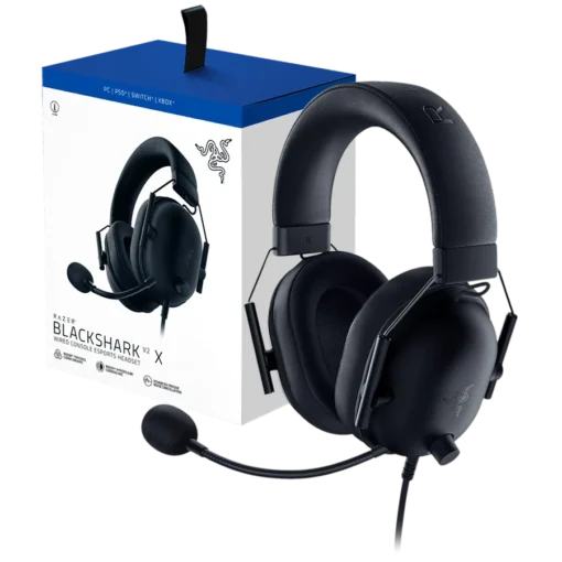 Геймърски слушалки Razer BlackShark V2 X For PlayStation, Wired Console Headset, Black, Tri-Force Drivers 50", Hyperclear Cardoid Mic, leatherette ear cushions for a plush fit and feel - Image 30