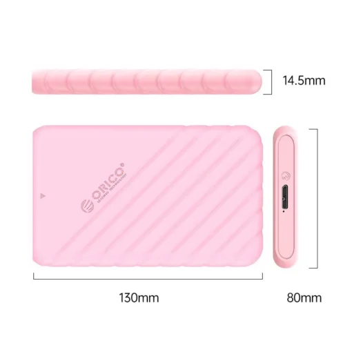 Orico кутия за диск Storage - Case - 2.5 inch USB3.0 PINK - 25PW1-U3-PK - Image 2