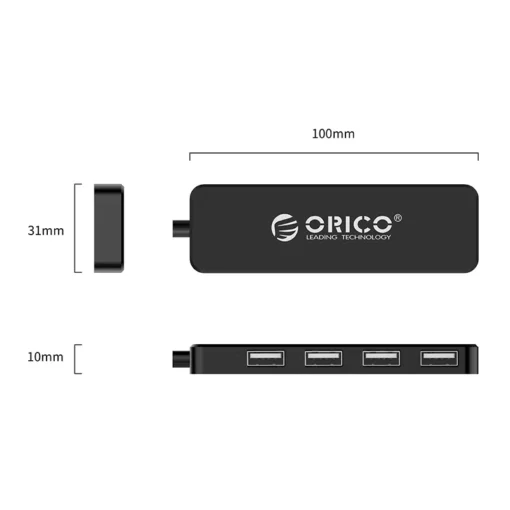 Orico хъб USB2.0 HUB 4 port Black - FL01-BK - Image 5