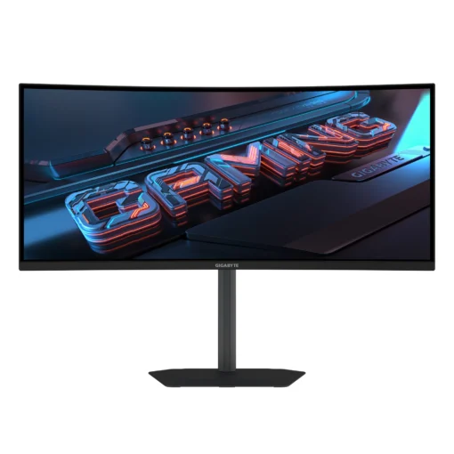 Геймърски Монитор Gigabyte G34WQCP - 34" SS VA WQHD 3440x1440 Curved 1500R 180Hz 1ms HDR