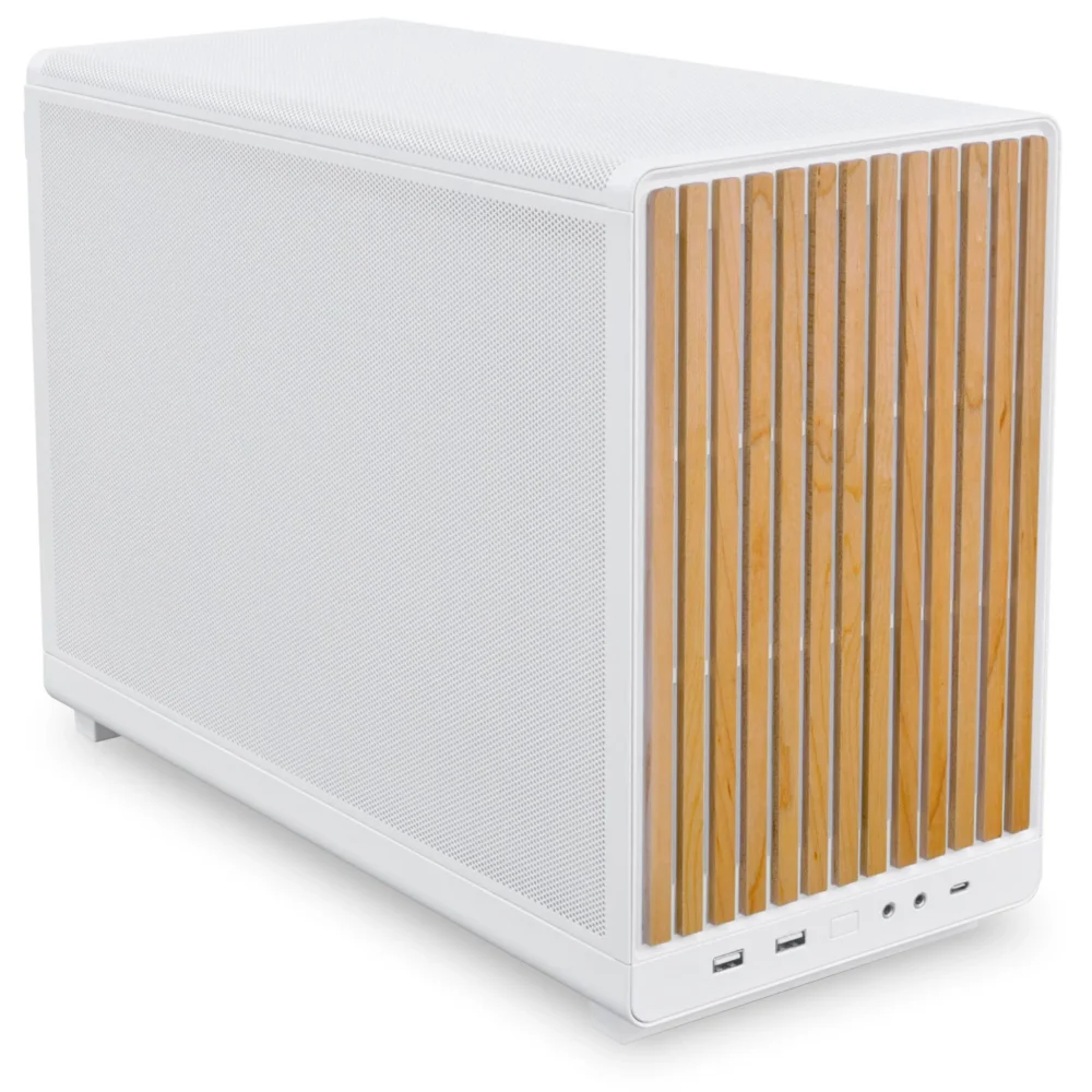 Кутия за компютър Lian Li DAN A3-mATX Wood Edition White - Micro Tower