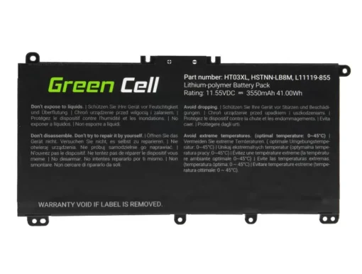 Батерия за лаптоп GREEN CELL, HP 250 G7 G8 255 G7 G8 240 G7 G8 245 G7 G8 470 G7, HP 14 15 17, HP Pavilion 14 15  HT03XL L1111 - Image 3