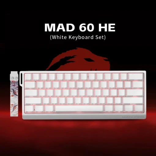 Madlions професионална геймърска механична клавиатура Professional Gaming Mechanical Keyboard MAD 60 HE RGB - 1K, Magnetic Amber Pro Switches - White - Image 2