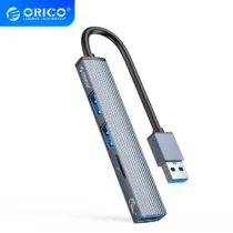 Orico хъб USB3.0/2.0 HUB 3 port + card reader Aluminum - AH-A12F-GY