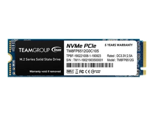 Вътрешен твърд диск Team Group SSD MP33 - 512 GB - M.2 2280 - PCIe 3.0 x4 NVMe - PN