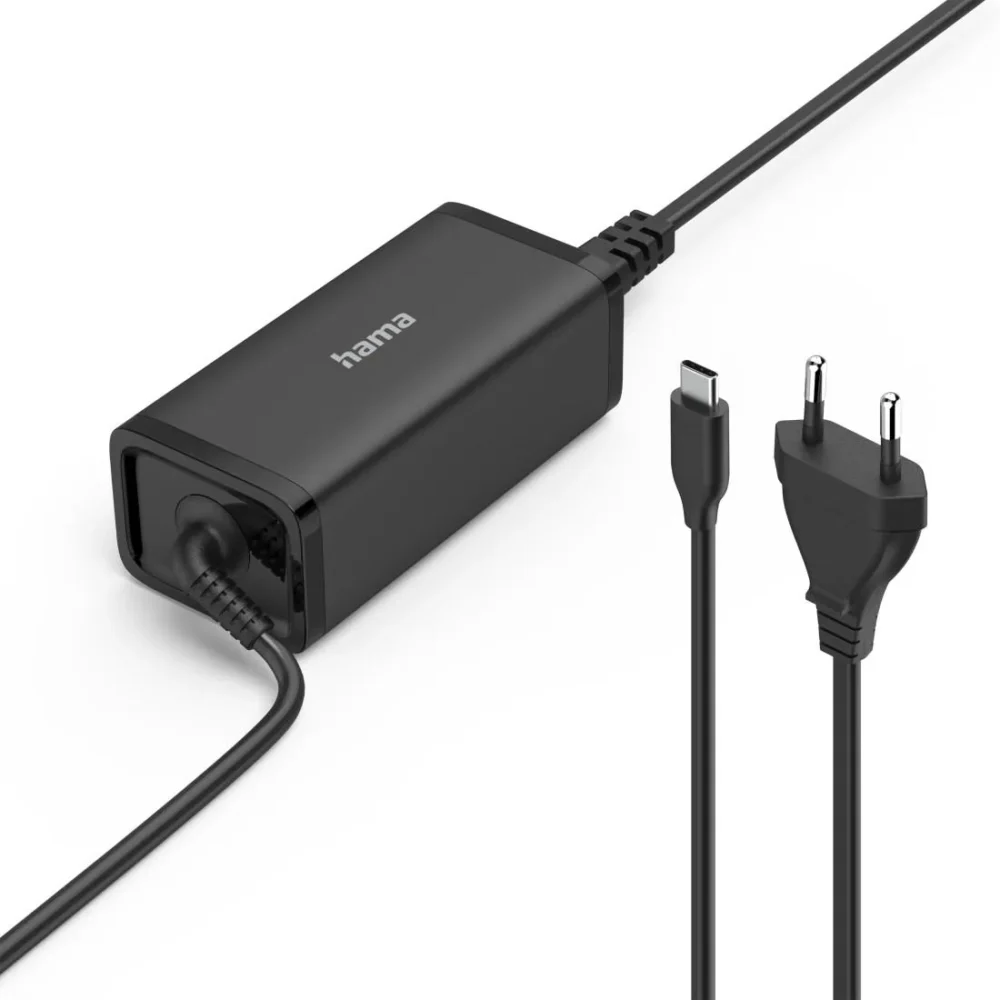 HAMA Универсално захранване за лаптоп USB-C Gan (PD) 5-20V/100W
