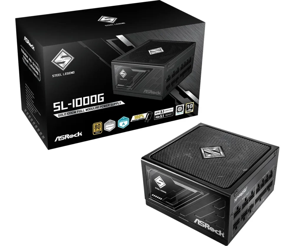 ASRock захранващ блок SL-1000G 1000W 80PLUS GOLD full modular