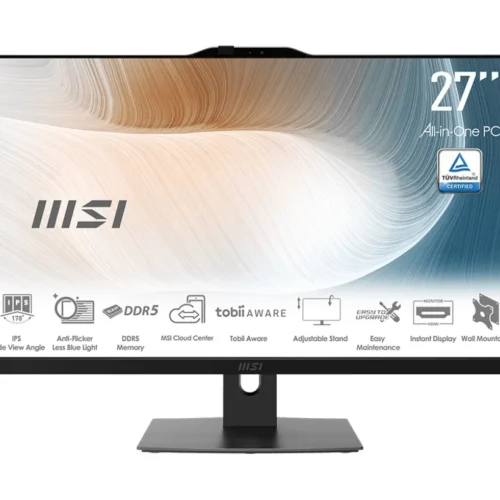 MSI Компютър All In One Modern AM272P 1M-848EU WIN11P/ICore5/8GB/512SSD/UMA/27 inch/Black