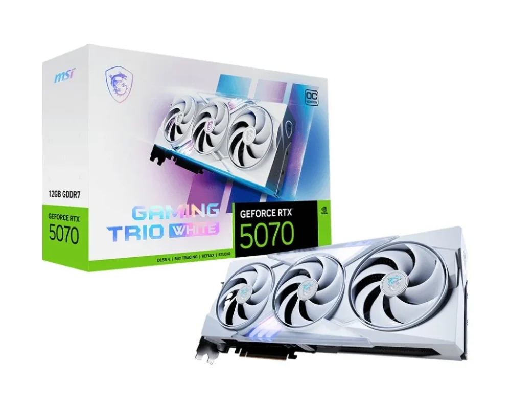 MSI видео карта GeForce RTX 5070 12G GAMING TRIO OC WHITE GDDR7 192bit