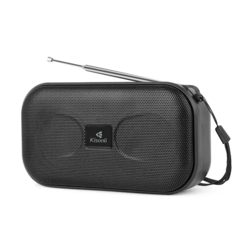 Тонколона за телефон Тонколона Kisonli SC-01 Bluetooth FM AUX Черен -
