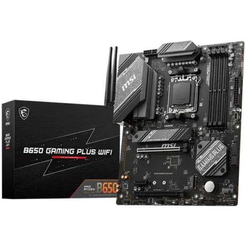 Дънна платка MSI Main Board Desktop B650 Gaming Plus WIFI AM5 4x DDR5 HDMI DP 2x PCI-E x16 1x PCI-E x13xM.2 4xSATA 6G 4x