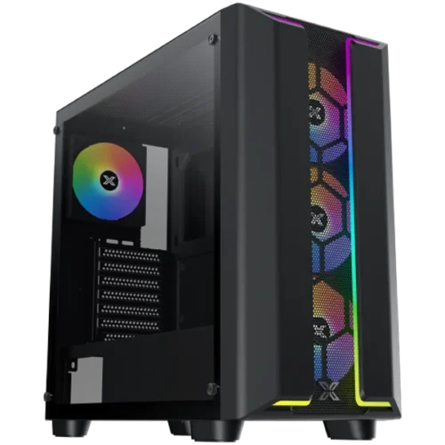 Кутия за компютър Gaming Y Pro EN42249 BKEATXU3x1+U2x2Dual ARGB LED Strip FP & Left TG4PCS S20A & Galaxy II Fan Control
