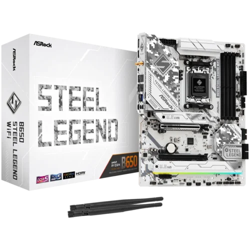 Дънна платка ASROCK MB Desktop B650 Steel Legend AM5 4x DDR5 1x PCIe 5.0 x16 1x PCIe 3.0 x16 1x PCIe 4.0 x1 1x Blazing M
