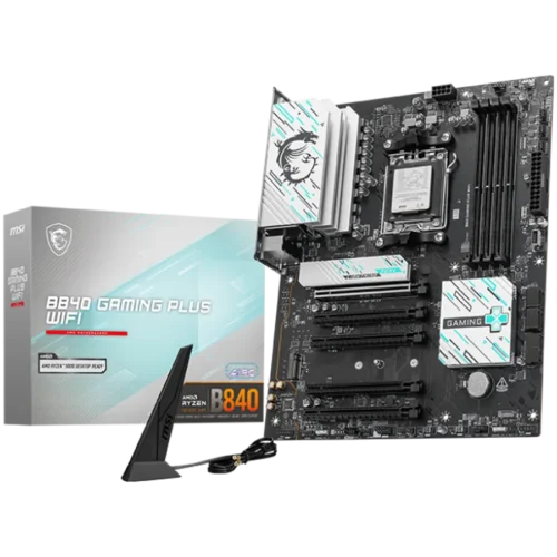 Дънна платка MSI PRO B840 GAMING PLUS WIFI ATX Socket AM5 4x DDR5 Dual Channel DDR5 up to 8000(OC)MHz 5x PCIe x16 slot 2