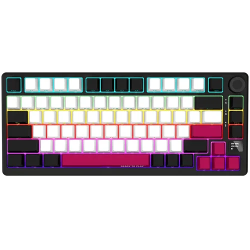 Геймърска клавиатура LORGAR KBP7075W Wireless 75% Mechanical Gaming Keyboard Pro Black/red EN