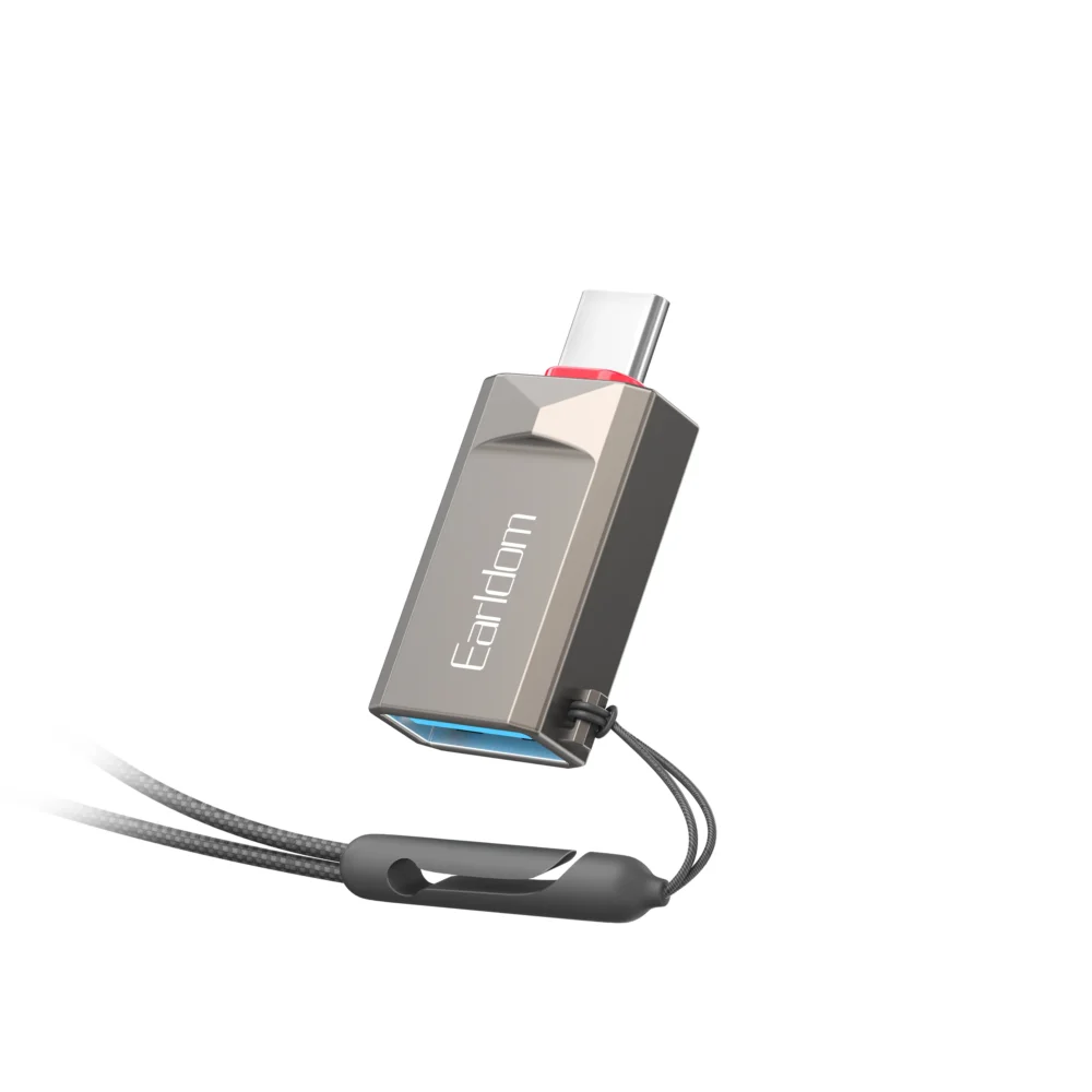 Адаптер (преходник) Преходник Earldom ET-OT88C USB3.0 към Type-C OTG Сив -