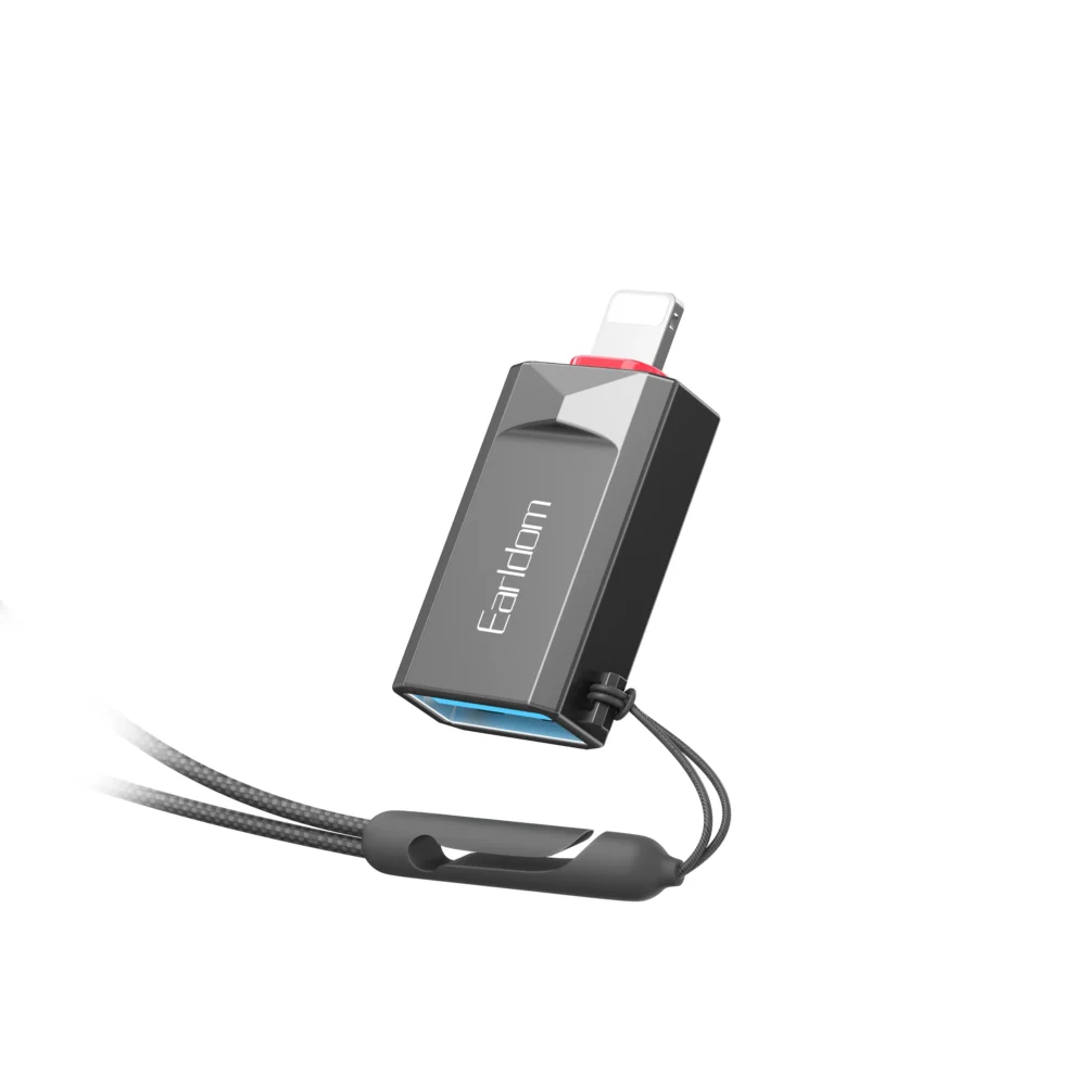 Адаптер (преходник) Преходник Earldom ET-OT87L USB3.0 към Lightning OTG Черен -