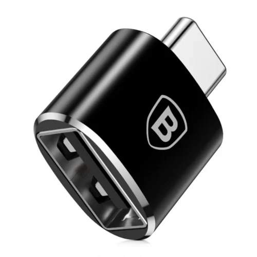 Адаптер (преходник) Преходник Baseus Mini USB F към Type-C OTG Черен -