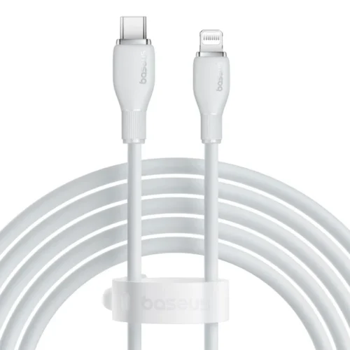 кабел за мобилен телефон Кабел за данни Baseus Pudding Type-C - Lightning 20W 1.2m Бял -