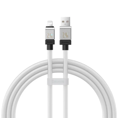 кабел за мобилен телефон Кабел за данни Baseus CoolPlay Lightning 1.0m Бял -