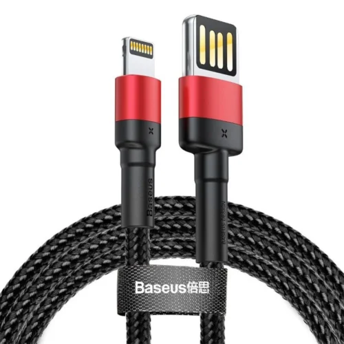 кабел за мобилен телефон Кабел за данни Baseus Cafule Lightning 1.0m Черен -